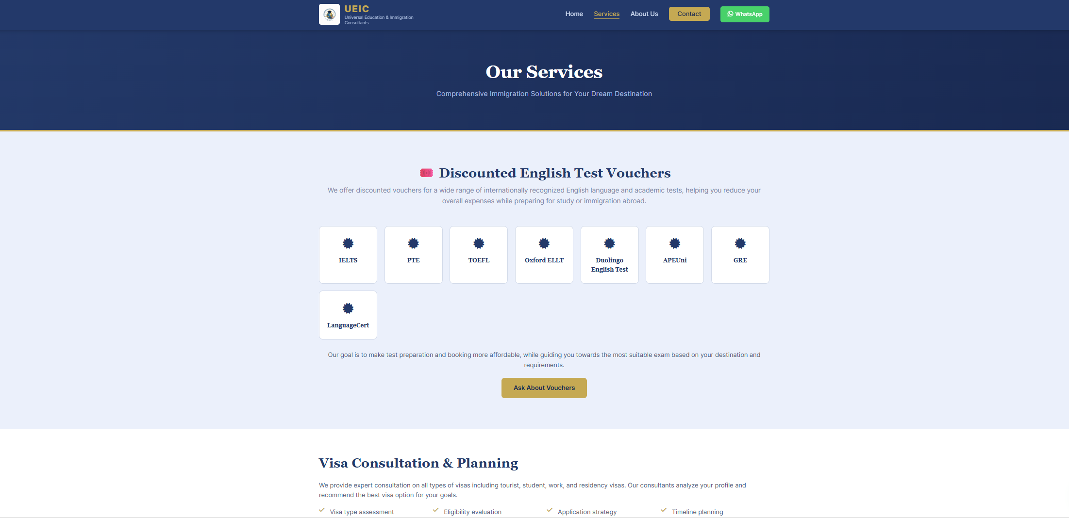 UEIC Services Page